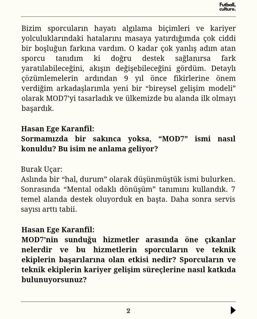 Mod7Team's tweet photo. Burak Uçar Football Culture ropörtajı 🎙️👇🏼 https://t.co/GKJeeodkLy