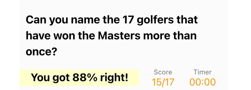 EatandSleepGolf's tweet image. Can you beat me?

#bunkeredonline #usmasters