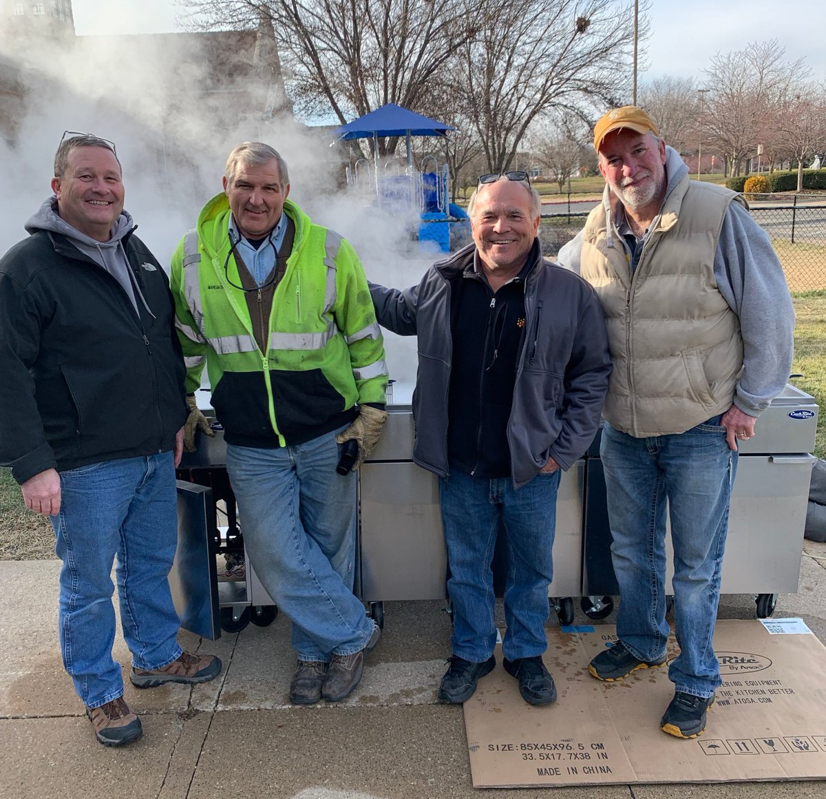 KnightsSFA's tweet photo. Your friendly neighborhood Knights of Columbus are gearing up for the upcoming fish fry season! To serve you (fish) better, we've invested in new and more fish fryers. 

Last week, we fired up the new fryers and are ready to go! See you in February!

#catholic #knights https://t.co/ngUC1697Yv