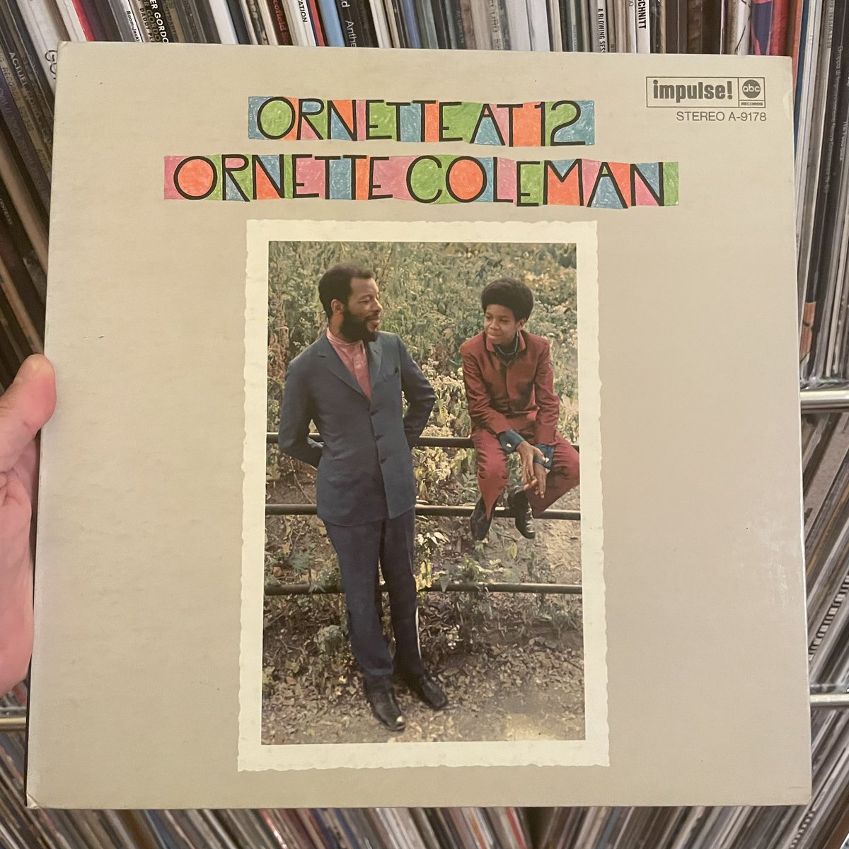 #NowPlaying Ornette Coleman - Ornette At 12 (Impulse!, 1969). Ornette Coleman (violin, trumpet, alto sax), with Dewey Redman (tenor sax), Charlie Haden (bass) & Coleman's 12 years old son Denardo on drums.