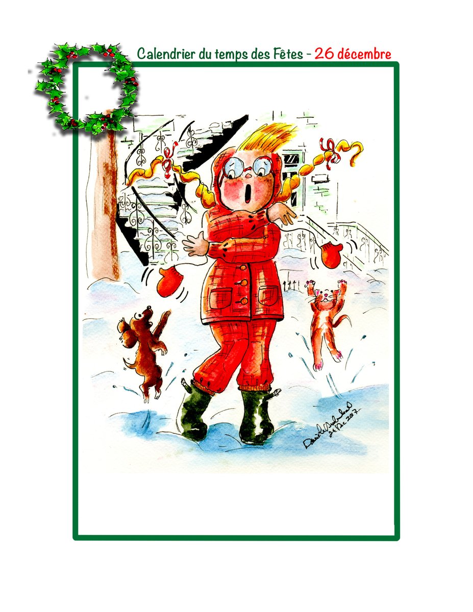 26 décembre Le temps des Fêtes
L'Avent est fini, mais le temps des Fêtes vient de commencer. Le Calendrier de l'Avent et du temps des Fêtes s'étire jusqu'au 6 janvier.
Cordons de mitaines!
Noël est passé. Les enfants sont en vacances. Tout le monde s'amuse.