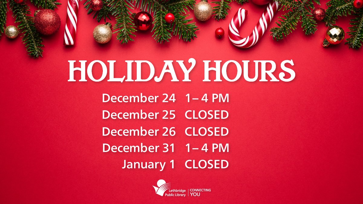 LethLib's tweet photo. We're closed today, but you can always visit YOUR #Lethbridge Public Library online at https://t.co/jTl5kl5mhD! #yql #checkitout #lethlib https://t.co/A9MoKlKcsf