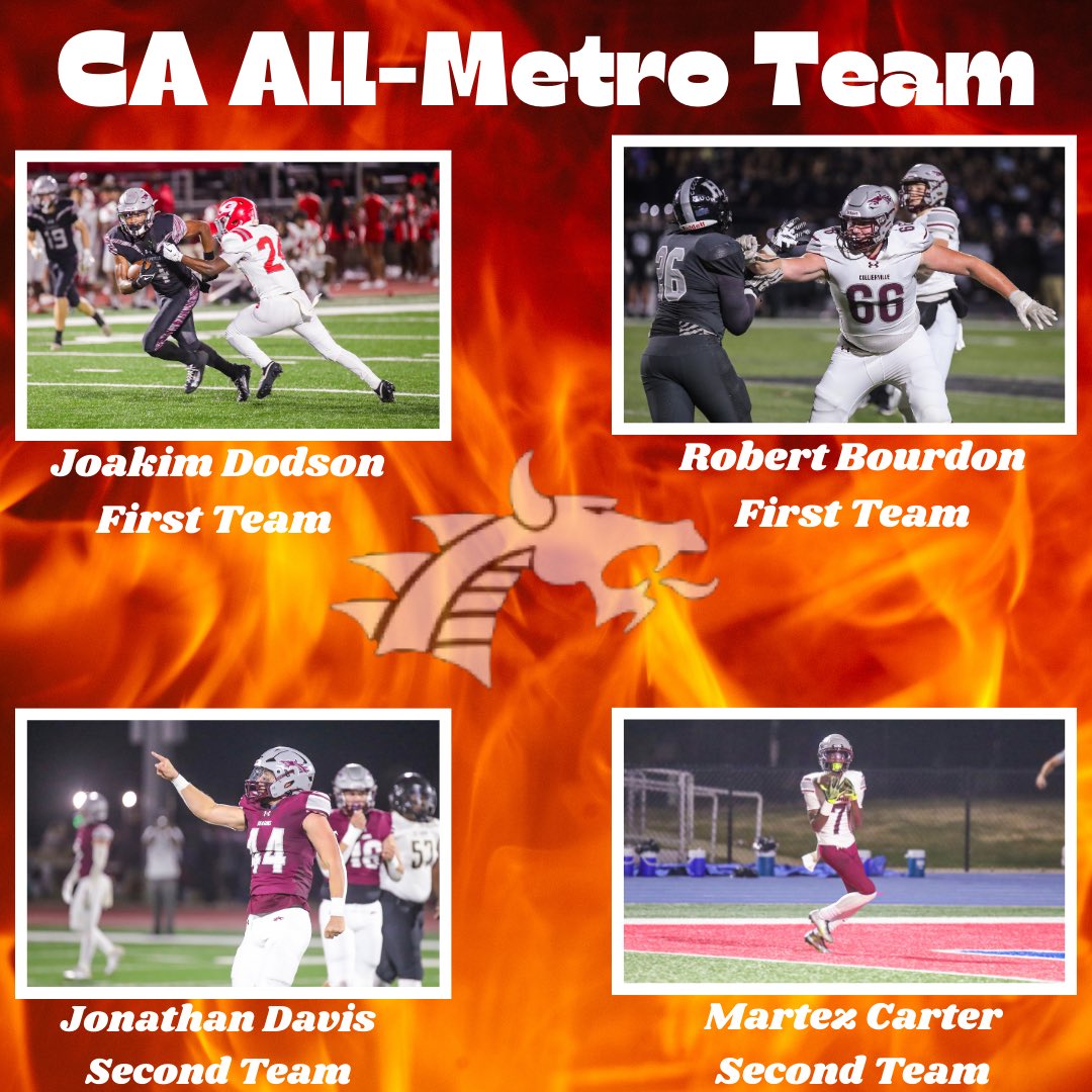CHSDragonFB's tweet photo. Congratulations to Our Dragons who were named to the Commercial Appeal All Metro Team‼️‼️@JoakimDodson1 @Robert3bourdon @Jonathan44Davis @carter_martez https://t.co/1iYuj3DojK