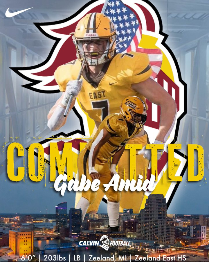TheD_Zone's tweet photo. Zeeland East 2024 MLB/TE/LS Gabe Amid has committed to Calvin

https://t.co/jwlh8lghL1 https://t.co/iXpv1KU1Br