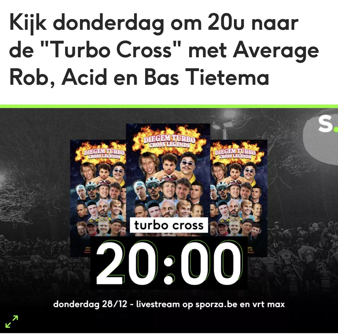 Voor wie niet tot in Diegem geraakt en ons toch nog heel graag op ons bakkes wilt zien gaan is er een oplossing! 😍 livestream op <a href="/sporza/">sporza</a> &amp; <a href="/vrtmaxbe/">VRT MAX</a>