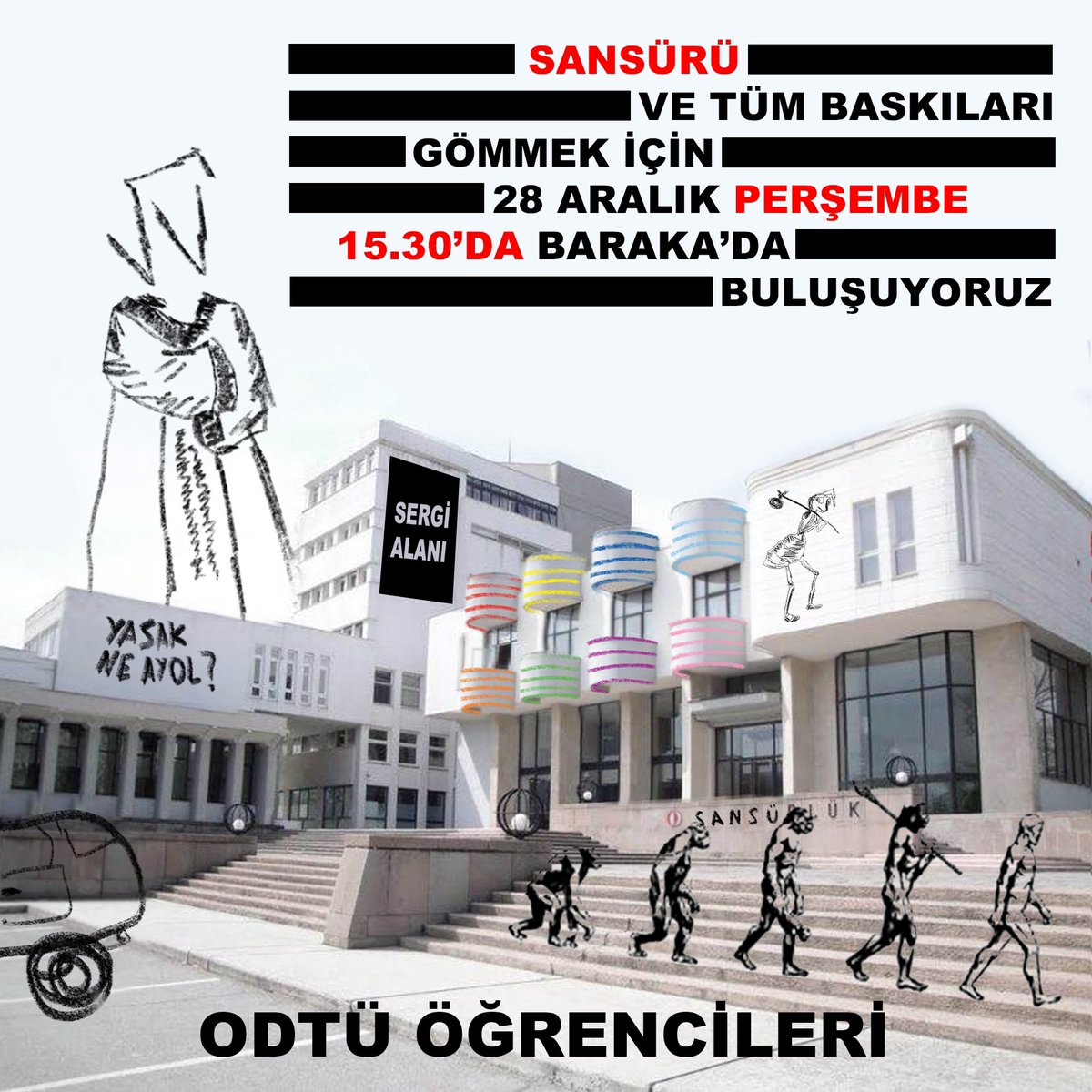 SANSÜR, SORUŞTURMA VE BASKILARI GÖMECEĞİZ, BASKILARINIZLA BİTMEYİZ! Perşembe günü saat 15.30’da Barakadayız aşkım! 🏳️‍🌈🏳️‍⚧️