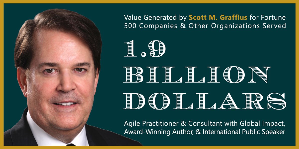 ScottGraffius's tweet photo. I've generated 1.9 billion dollars for Fortune 500 Companies and other organizations served.

🔗 ResearchGate: https://t.co/69rcV8M5w2

#Agile #ProjectManagement #PMP #SAFe #Agilist #CSP #CSPSM #CSPPO #CSM #CSPO #SFE #ITIL #LSSGB #PublicSpeaker #InternationalSpeaker #Author https://t.co/kGY0vIw8Qn