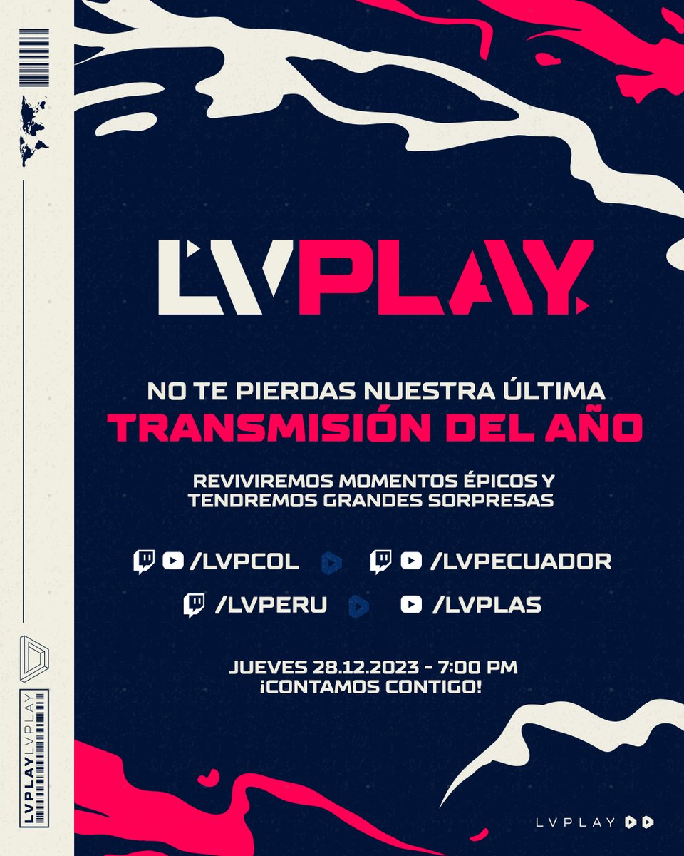 🚫Prohibido perderse nuestra 
última transmisión del año 🚫

Reviviremos lo mejor de este 2023 y habrán sorpresas...¿Para el 2024👀?

Jueves 28 de diciembre 🗓️
07:00 PM ⌚️

Los esperamos 😉
#LVPCol