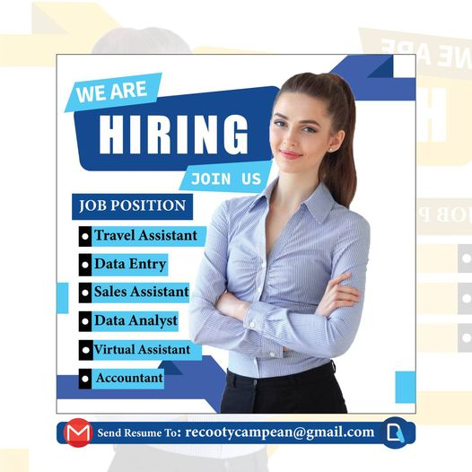 For Urgent process send your Resume to :
recootycampean@gmail.com
Job Type /Part Time
- Flexible Working Hours, 2-4 hours per day📷
- Experience is not necessary  📷
- Priority for house wife ,freelancer ,retired residents, 📷
Salary  : 📷📷📷
Daily pay roll- $135-$245 per day)