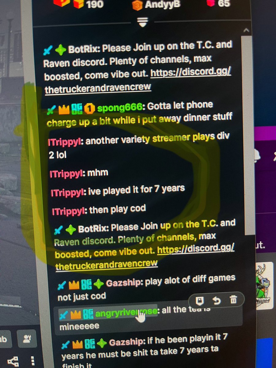 The moment someone comes in your stream and gets butthurt because you’re streaming the same game as they do.Then tells me to practically stop streaming it and go play cod.sorry ass hat I’m not losing time gaming with my son because you get butthurt. Fuck off!