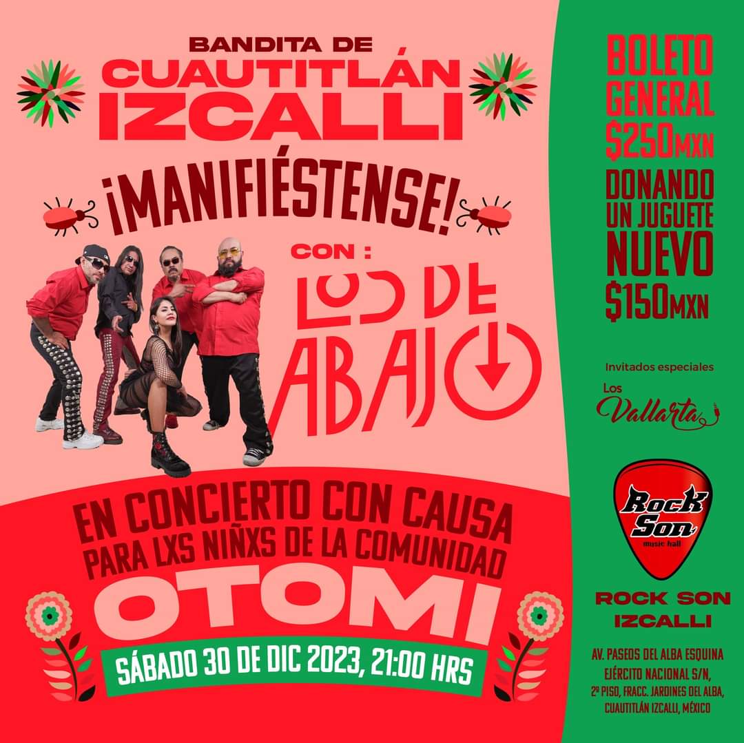 Rock con causa en Rock Son! 
Los de abajo este 30 de diciembre en <a href="/RockSon__/">Rock Son</a> Izcalli 
Te esperamos!!