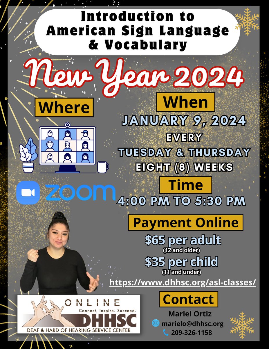 DHHSCtweets's tweet image. **TWO NEW ASL CLASSES COMING TO YOU!**
Full message: instagram.com/p/C1VZLTlsynu/…
Cannot wait to teach you soon!
#DHHSC #ASL #ASLClasses #ASLStorytelling #IntroductionToASLAndVocabulary #Learning #Skill #AmericanSignLanguage