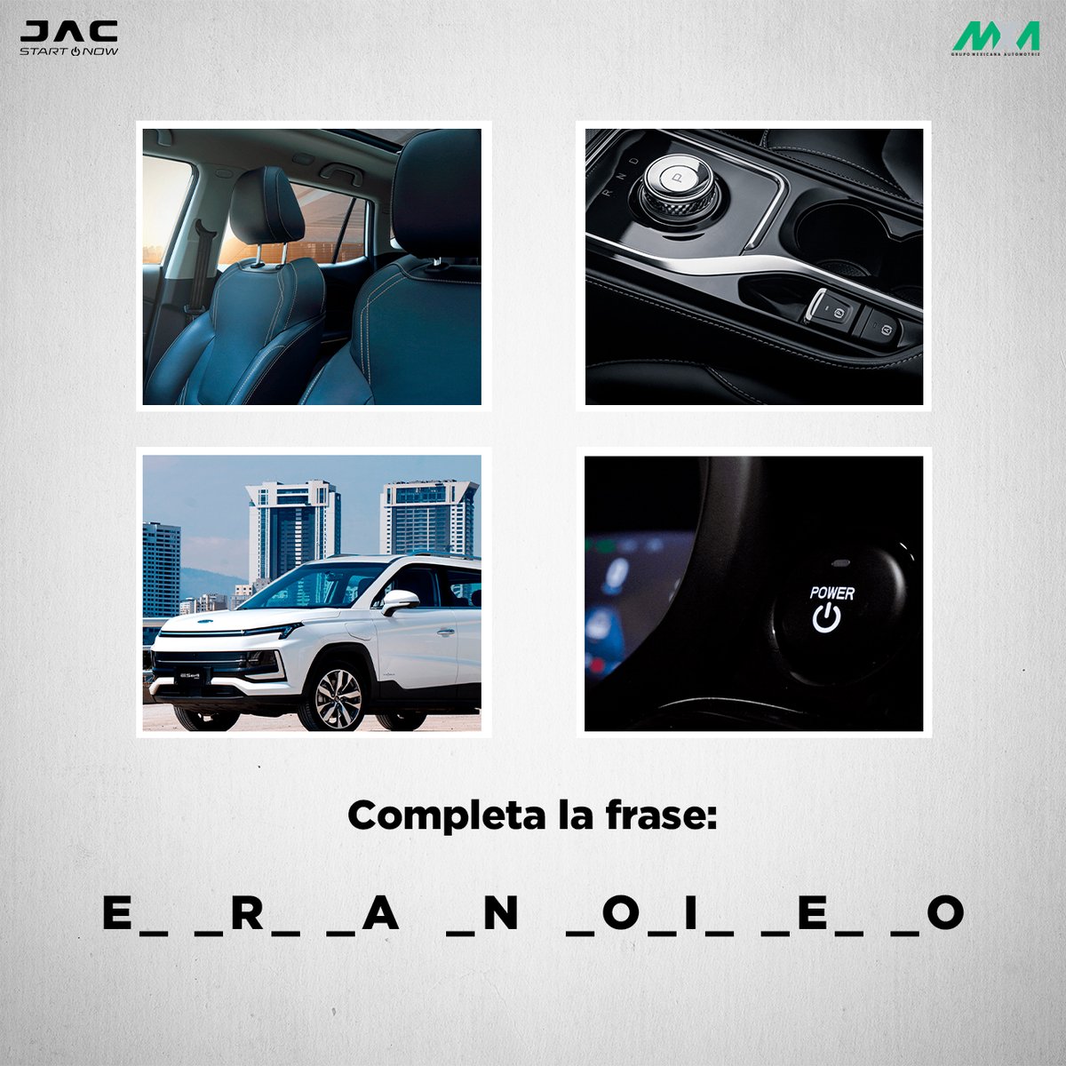 JacStoreMonter1's tweet photo. ¡Desafío de la Semana! Observa bien la imagen y completa la frase 💬😉

#Jac #JacMonterrey #ESei4 https://t.co/mFPFgBTgLU
