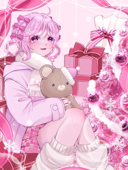 #今年も残りわずかなのでお気に入りの4枚を貼る今年もめっちゃ描いたなー!クリスマスが一番お気に入りかもー 