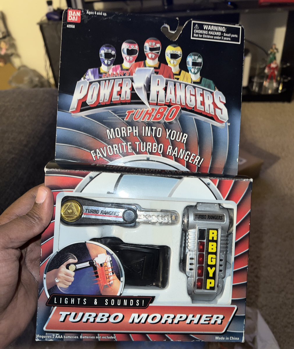 bougiegentleman's tweet photo. Arrived just in time for #TJDay. The first black leader of the power rangers. #PowerRangers #shiftintoturbo #PowerRangersturbo https://t.co/BRusq0SwTB