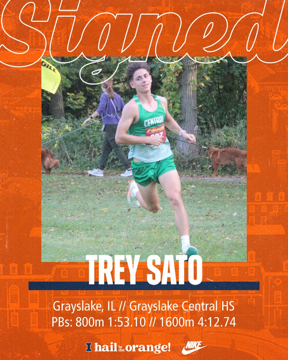 The top Illinois runner, <a href="/TreySato/">Trey Sato</a>, is following in his parents' footsteps and joining the Illini track &amp; field famILLy!

Welcome to the squad, Trey!

#Illini I #HTTO