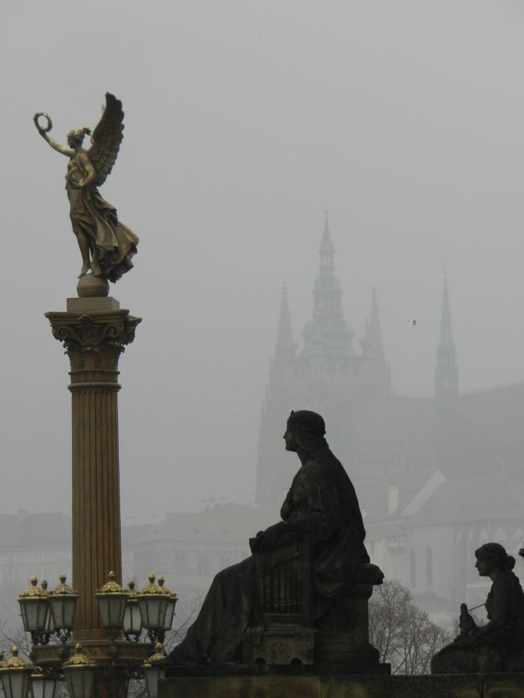 foggy day in Prague.