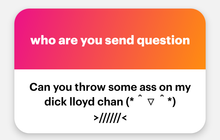 and it spread to my main account as a ngl question