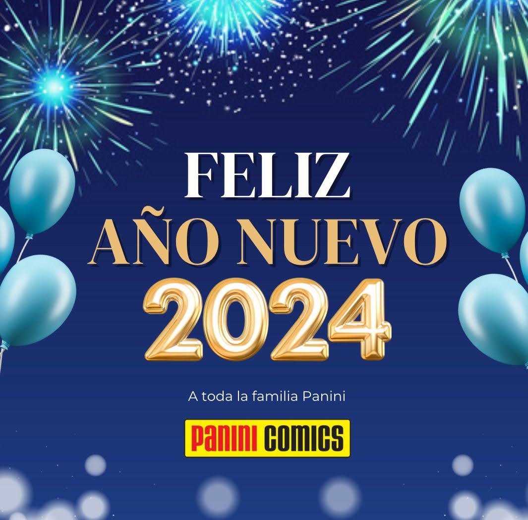 📚 ¡Gran Año Nuevo! 🥂 Que el 2024 les traiga  éxitos y, por supuesto, una buena dosis de emocionantes cómics. Panini LATAM les desea un año lleno de viñetas inolvidables y aventuras por descubrir. ¡Feliz 2024! 🎉📖