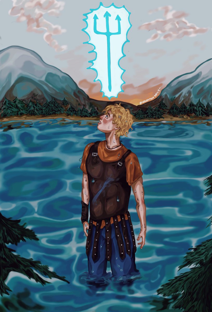 "earthshaker, stormbringer. percy Jackson, son of poseidon" 🔱 #PercyJackson #PercyJacksonAndTheOlympians #PercyJacksonfanart