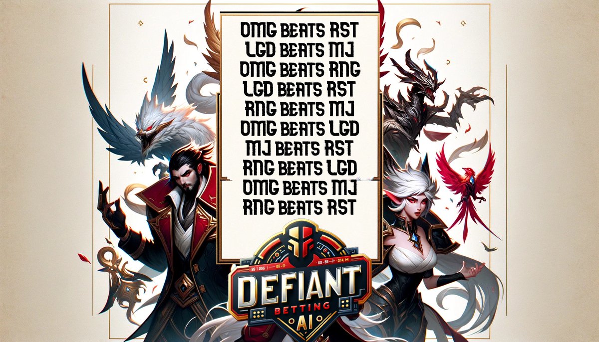 DefiantAI's tweet image. 🚨 #DefiantAI Day 3 predictions for #DemaciaCup are out! Lots of games today, and player bets are coming later today! 🔥🤖

#PrizePicks #underdog #leagueoflegends #GamblingTwitter #prizepicksLOL #GamblingX