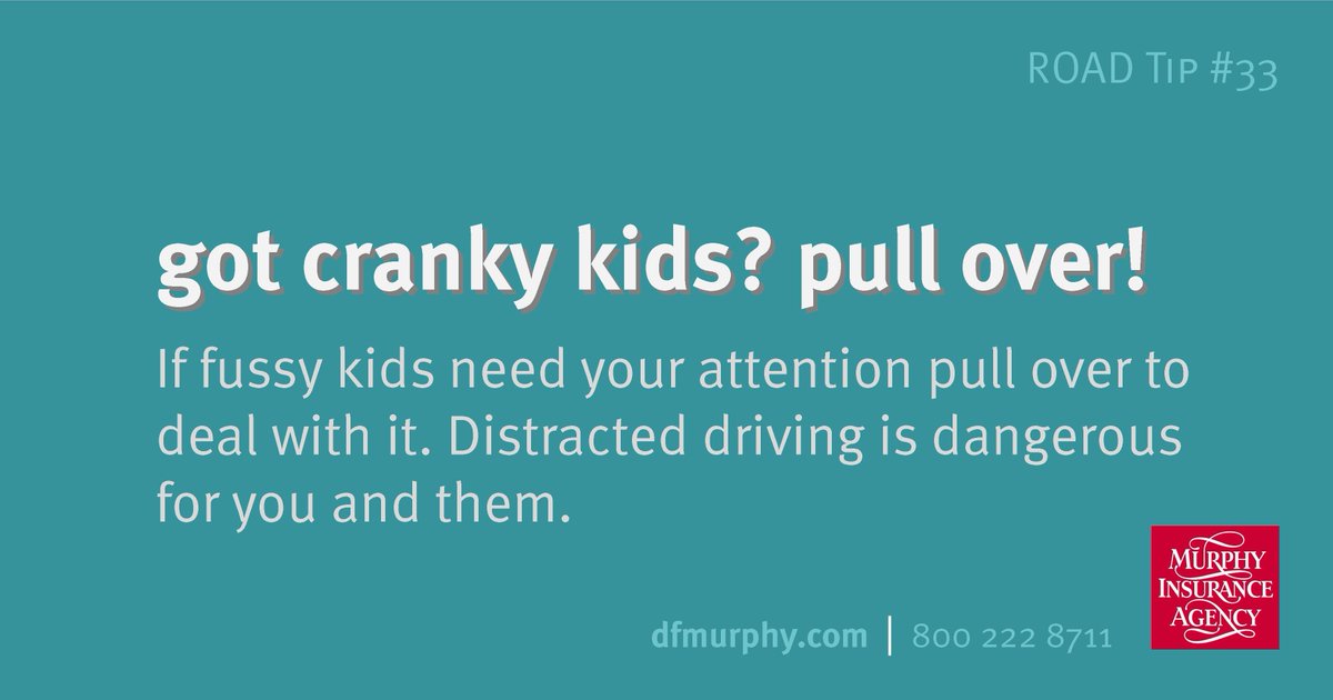 If your children are becoming a distraction while you are driving, it is important to prioritize their safety and well-being. Pull over to a safe location to address any issues and ensure everyone is settled. buff.ly/3Iy7qVl 

#RoadTipTuesday #RoadTips #AutoInsurance