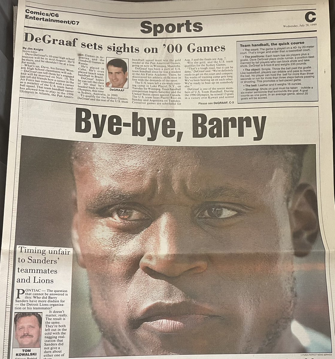 Going thru some stuff at my parents house over Christmas and came across this @BarrySanders .  #ByeByeBarry @jbbernstein