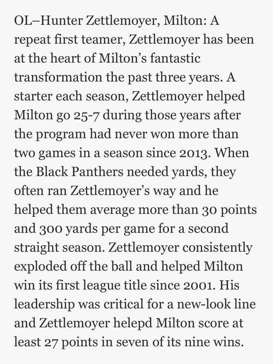 Thank you <a href="/docmasse/">chris masse</a> for naming me to the Williamsport Sun Gazette football all star team as a first team offensive lineman!