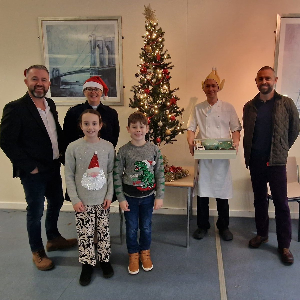 The Station Commander, Station Warrant Officer and Padre took some time out on Christmas Day to deliver some generously donated gifts from a family with long links to the Station to duty personnel and homemade cookies from the Hayward Residence.