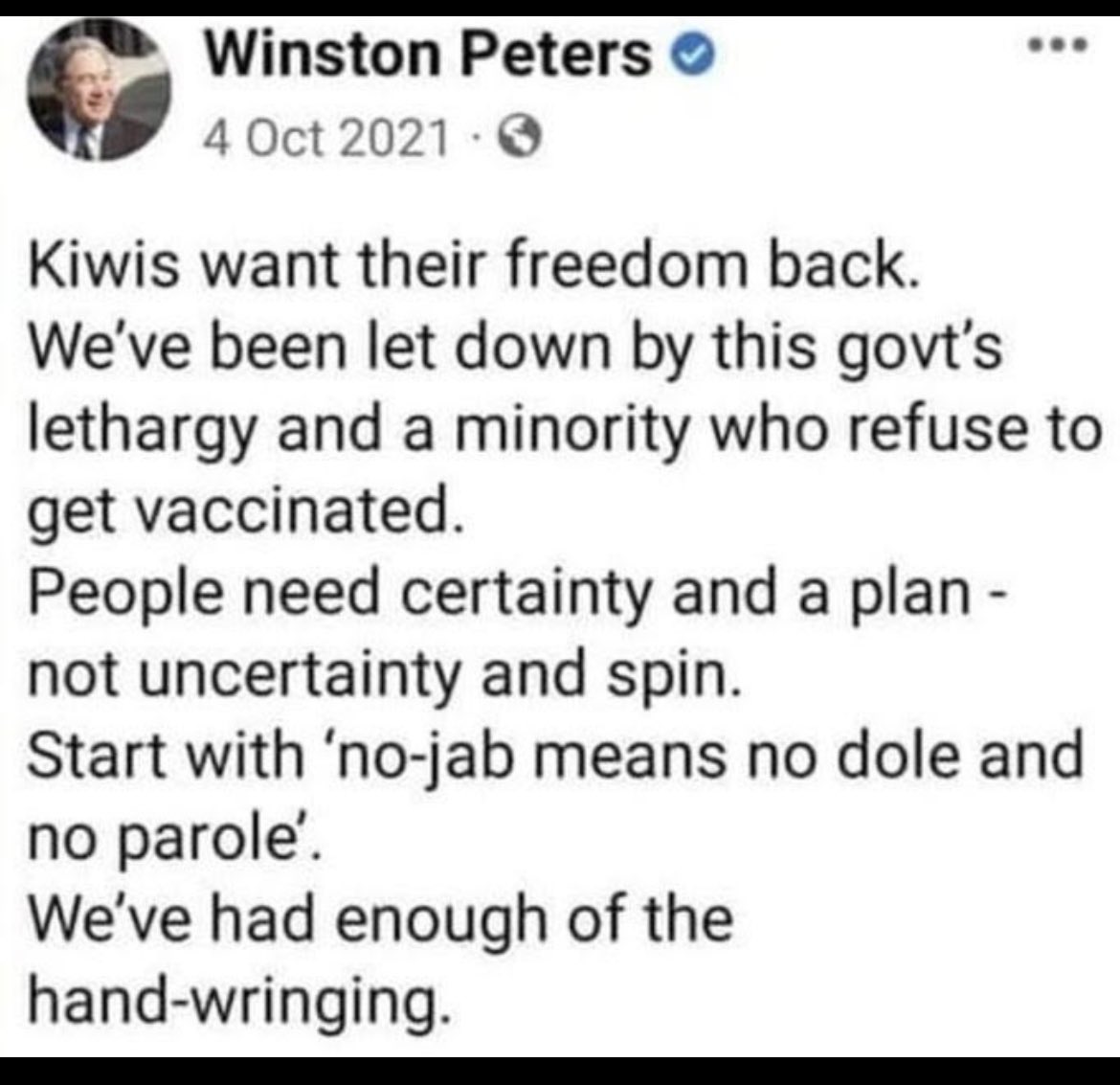 Retweet. Again and again.  Who are those folk who voted for Winston again?