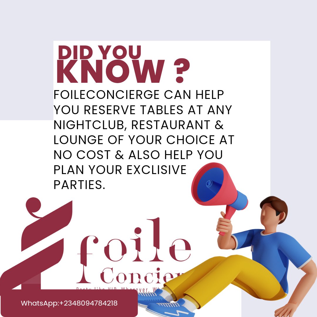 FoileConcierge's tweet photo. You don't have to break the bank to host your party,neither do you need to break the bank to party in any Nightclub in Lagos, just communicate your budget with @FoileConcierge &amp; we will work with it &amp; usher you in into the most luxurious nightlife spots in Lagos. https://t.co/Wm3Oxtb9q8