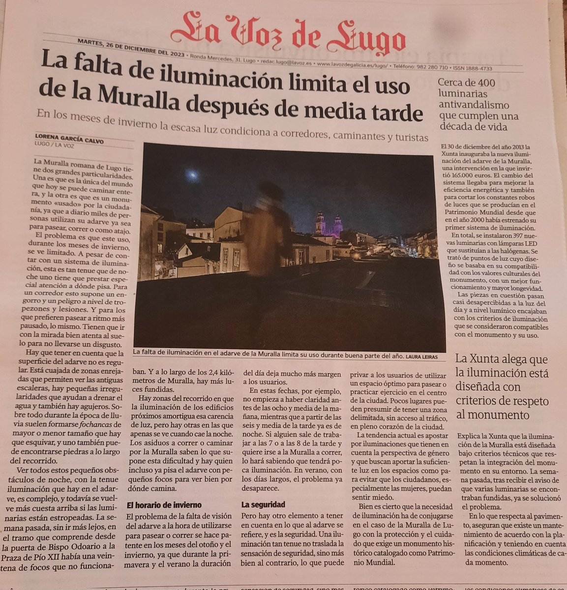 #AXuntaConLugo
#LugoOPrimeiro

Para non matarse no adarve da #MurallaDeLugo por falta d iluminación non hai cartos...

...pero para os peseteros da #CatedralDeLugo si ,non ,@RomanLalin @CulturaXunta @ppdegalicia  @PPdeLugo @ElenaCandiaLu  ???