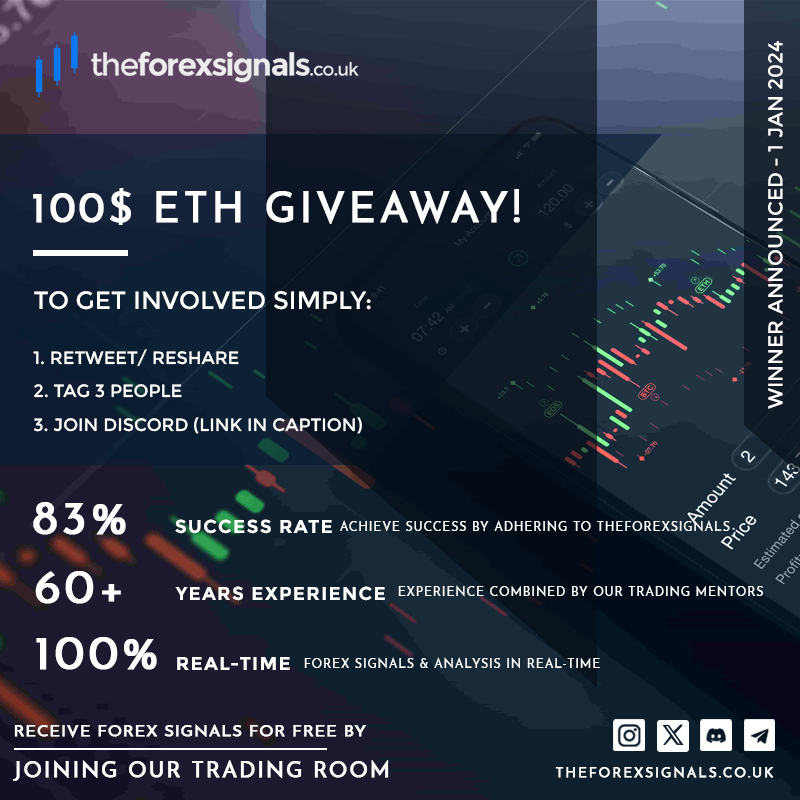 100$ $eth Giveaway!

To celebrate the launch of: theforexsignals.co.uk, we we are now doing a 100$ Giveaway!

To enter you must:
1. Like &amp; RT
2. Tag 3 People
3. Join Discord: discord.gg/xGEAxGrr

#forex #theforexsignals #eth #giveaway #forextrading #trading #forexsignals