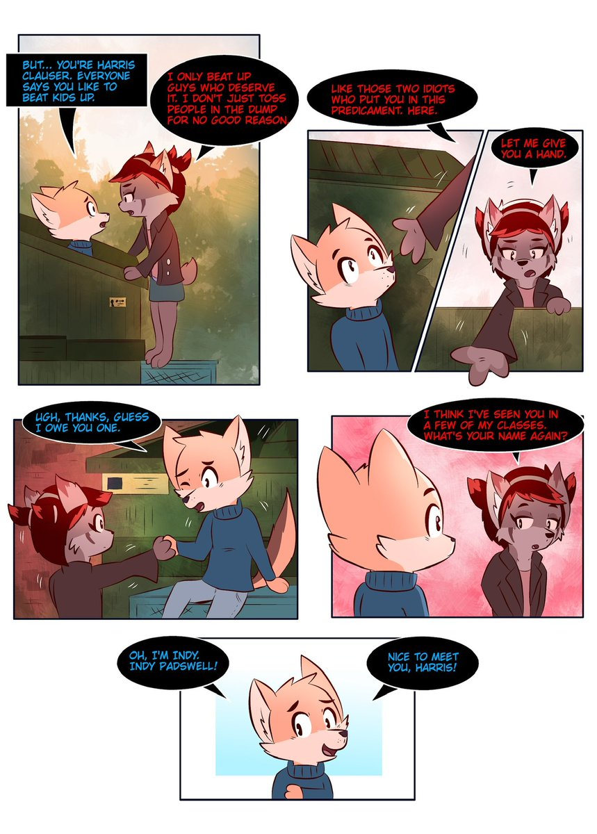 Han00my's tweet photo. Planning on rebooting my old WEBTOON series “Parammammal”  soon. Here is the first few pages of the first chapter (pg. 4-6) You can view the old WEBTOON series in the link in my profile
#anthro #anthroart #comic #ComicArt #originalcharacter #webcomic #webtoon #webtoonseries https://t.co/O8mPle7bmG