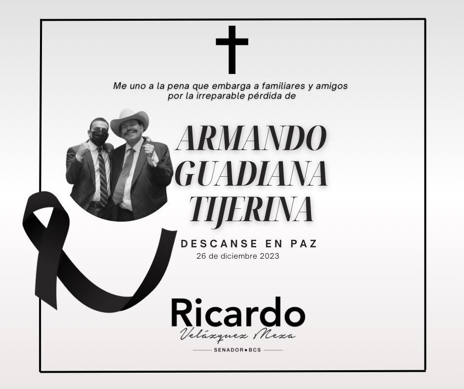 Mi solidaridad y condolencias para la familia del amigo y senador Armando Guadiana en estos momentos tan dolorosos. 

¡Un abrazo y mucha fuerza!

QEPD