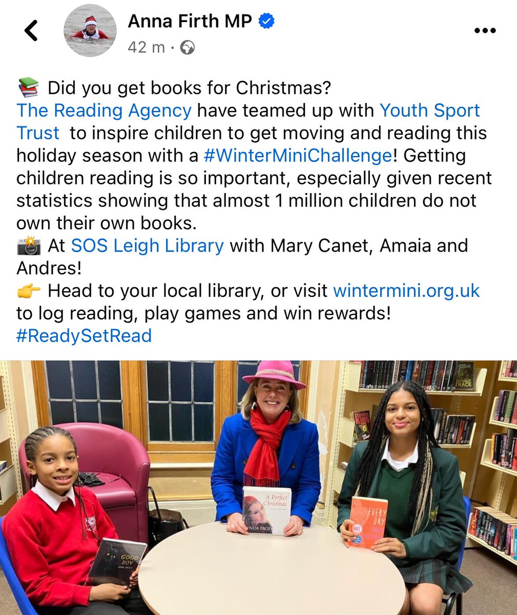 t458959's tweet image. @SOSLeighLibrary is this some kind of twisted @Conservatives satire? MP @Anna_Firth tagging you in a post to save the same libraries her party are trying to close?!!! #libraryclosures #southend