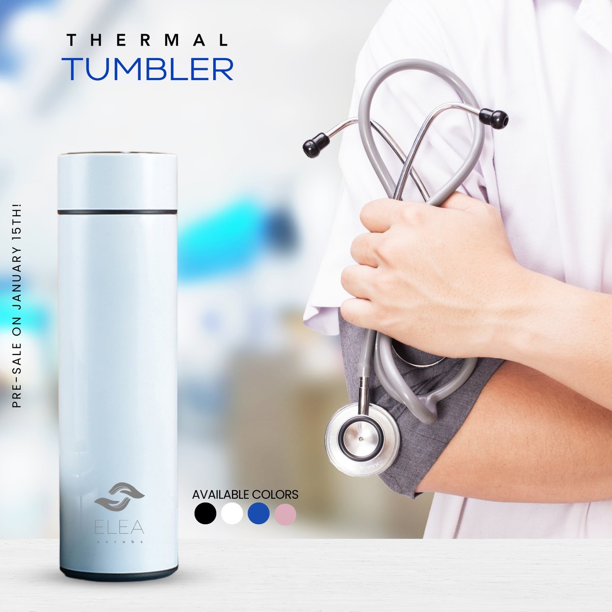 Introducing our Thermal Tumbler - WHITE edition! 📷 ⠀ Presale Begins January 15: Be among the first to secure your Thermal Tumbler! #thermaltumbler #onthegoessentials #tumbleradventures #stylishsips #tumblerupgrade #medical #beverage #coffee #tumblerlife #thermal #tumbler