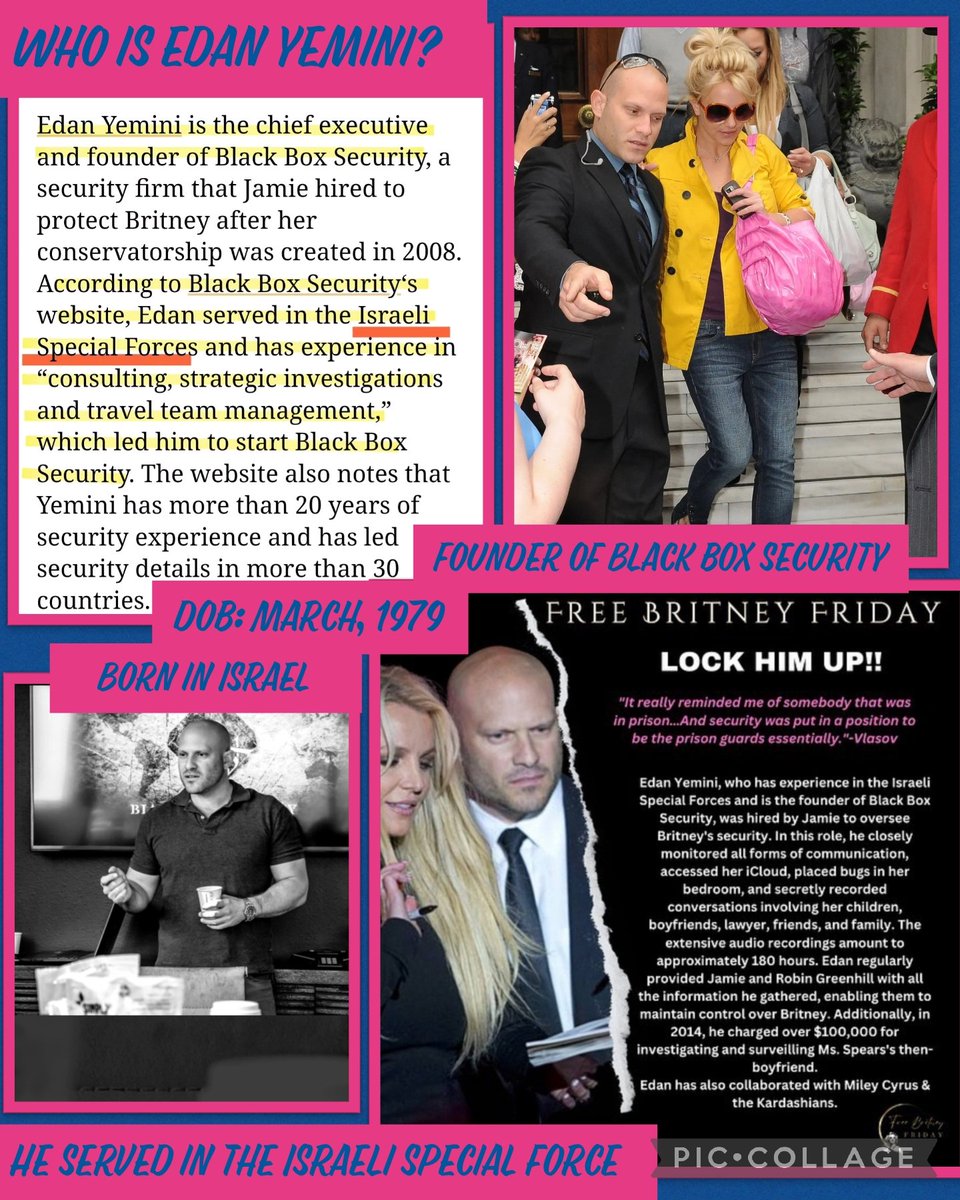 east_coastqueen's tweet photo. Who is #EdanYemini?
He's the chief executive and founder of #BlackBoxSecurity. He was #Britney's security.
According to BB Security's website, Edan SERVED IN THE ISRAELI SPECIAL FORCE!!
He was born in Israel in March 1979. AGC Netowrks LTD was the old name of Black Box Security. https://t.co/kJH0RgBIOB