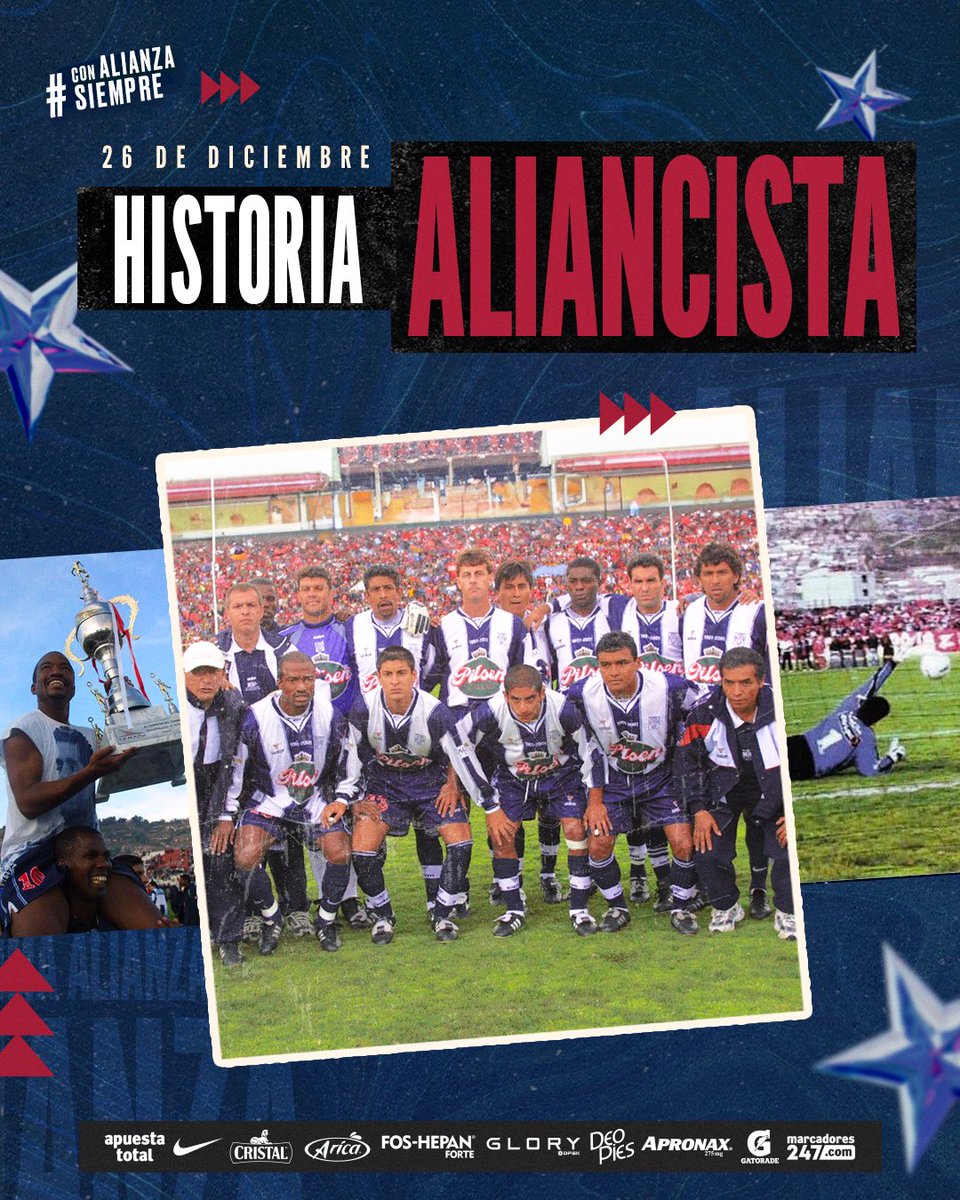 📜 #HistoriaAliancista 🔙

El 26 de diciembre de 2001, salimos campeones 🏆en el año de nuestro centenario. 

Hoy, tras 22 años, conmemoramos ese gran momento que nos daba un nuevo título nacional.

#ConAlianzaSiempre