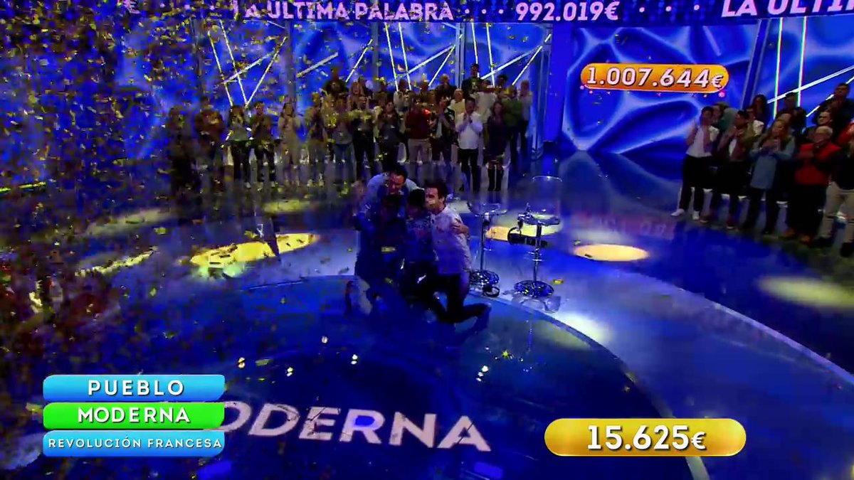 reaccion_cadena's tweet photo. LOS MOZOS SUPERAN LA BARRERA DEL MILLÓN 💰 Y acumulan un total de 1.007.644 euros 

¡Enhorabuena, chicos! ❤️👏

⛓️ #ReacciónEnCadena26D 
🔵 https://t.co/qfa5gNwdRd https://t.co/4EgX8xeB0E