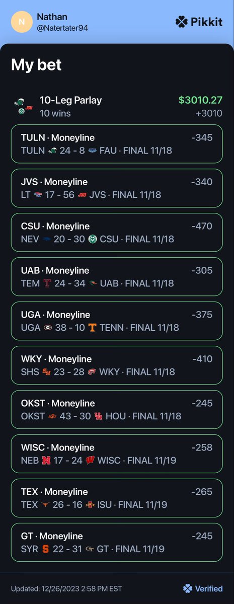 NaterTater94's tweet photo. @ThePromoguy123 @pikkitsports @pikkitsports @ThePromoguy123 

Check out my bets on Pikkit!  https://t.co/OYRRgvnTX6 https://t.co/3MP1p2tole
