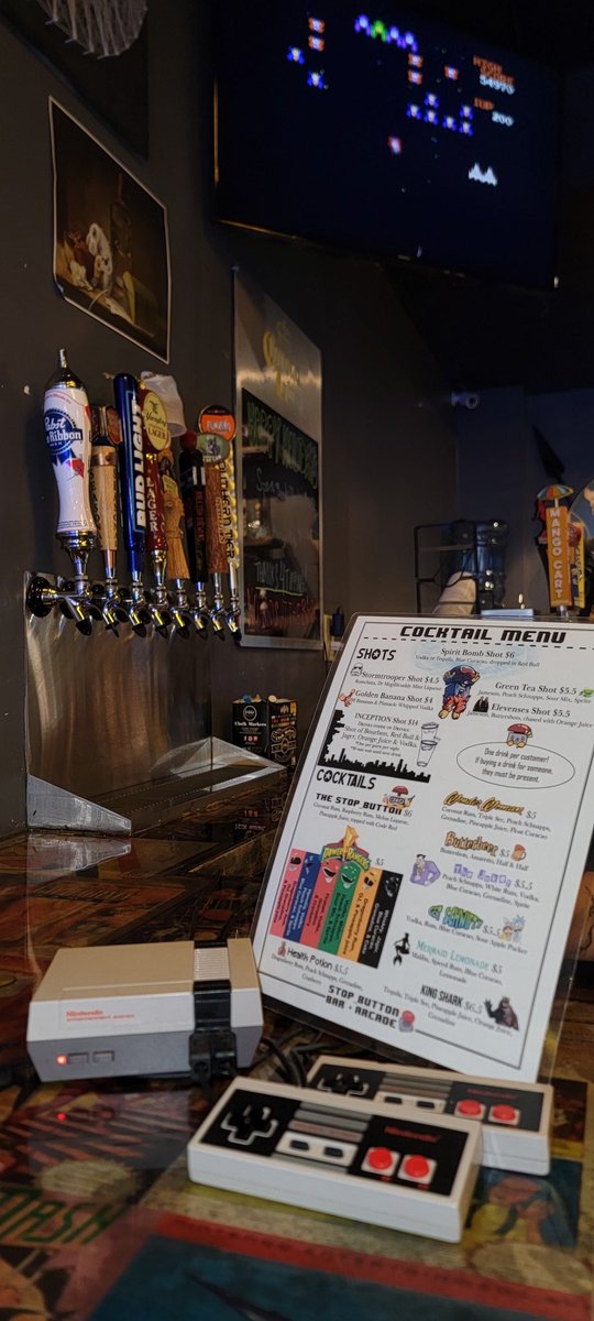 We are open and the Nintendo is waiting on you! Bring the out of towners and show them your cool local arcade / bar