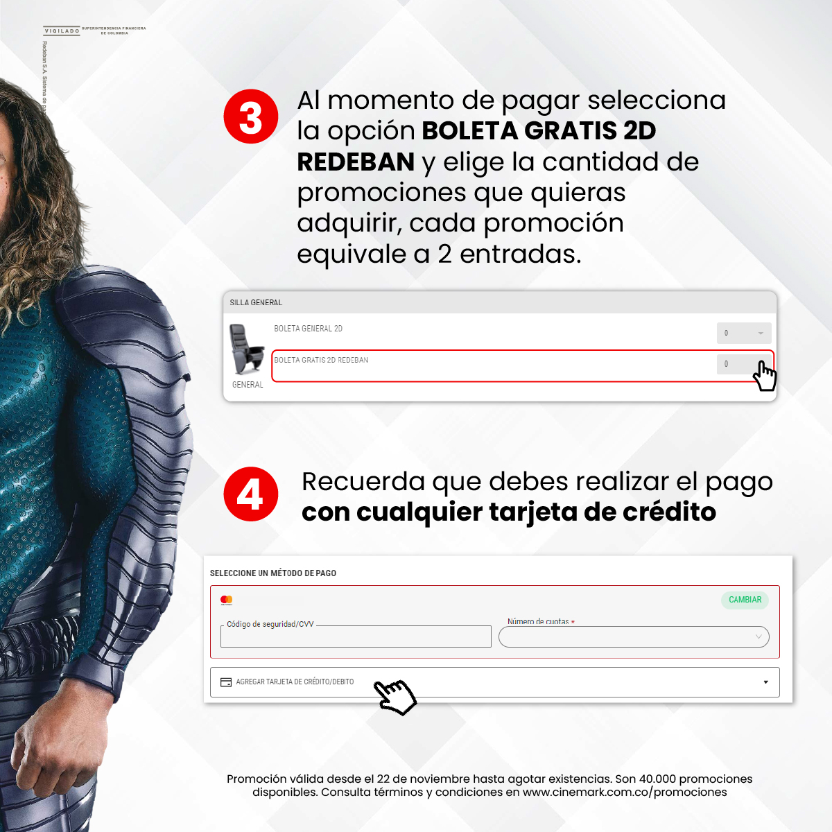 CinemarkCol's tweet photo. 👀 Te tenemos la oportunidad para adquirir boletas gratis, solo debes ingresar a https://t.co/yYPTmBuZwo y adquirir tu primera entrada con cualquier tarjeta de crédito desde la opción de #Redeban y automáticamente la segunda te sale ¡Gratis! 🤩🎟️🎬 https://t.co/sv2bISqjbl