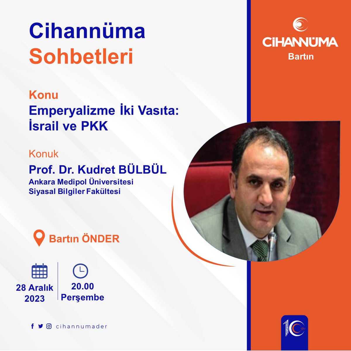 Bartın Cihannüma İl Temsilciliği olarak Prof. Dr. Kudret Bülbül hocamız misafirimiz.