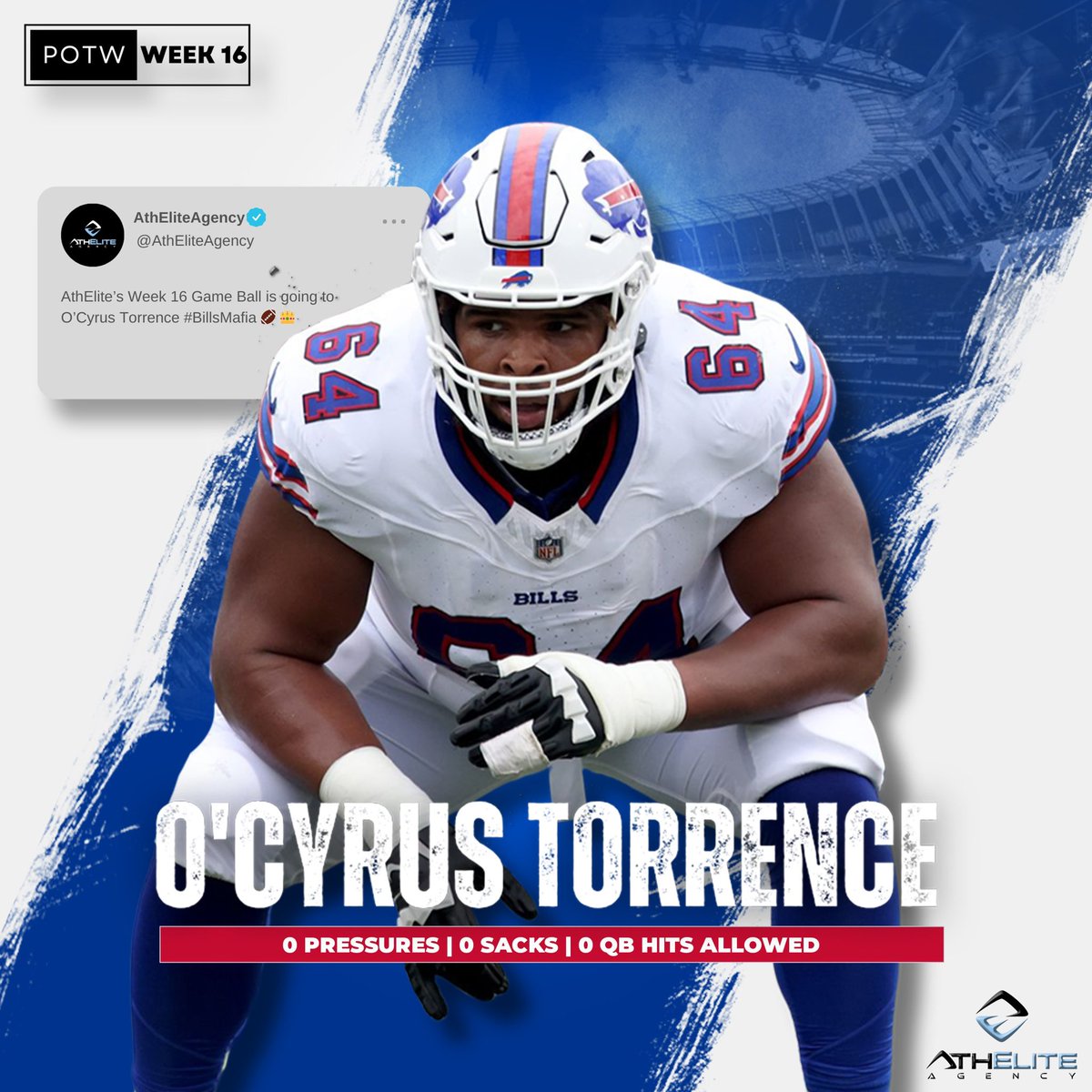 AthEliteAgency's tweet photo. #Cybo Protecting the Pocket in #Week16 #BillsMafia https://t.co/BXolqL9e0G