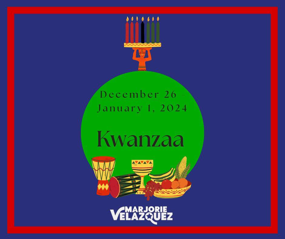 Wishing all who observe a bright and meaningful Kwanza. May your holiday be meaningful and filled with purpose and wisdom.