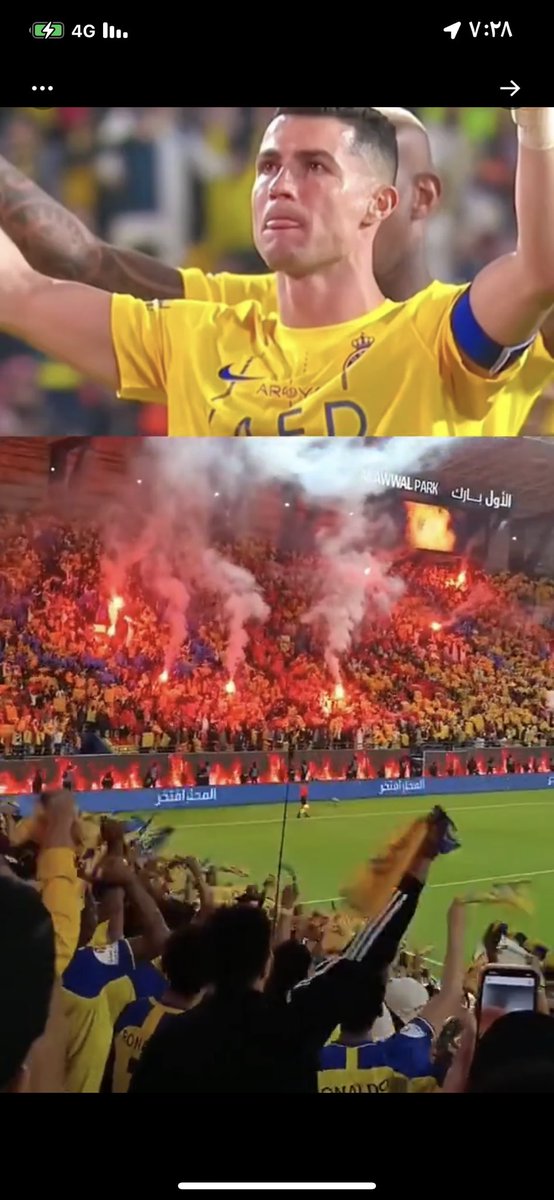 almshaiqh's tweet photo. غطرفي يا نجد فارسك العظيم ما يمل وما يهاب من الخطر  #النصر_الاتحاد https://t.co/YbheCGO1rI