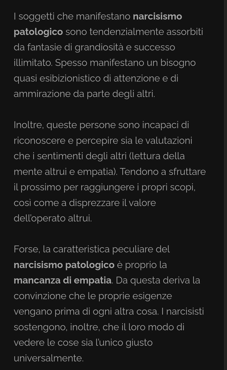 belloemanuela's tweet photo. I #narcisisti tendono a sfruttare il prossimo per raggiungere i propri scopi, così come a #disprezzare il valore dell’#operato #altrui. https://t.co/gYA9ZoRW1W
