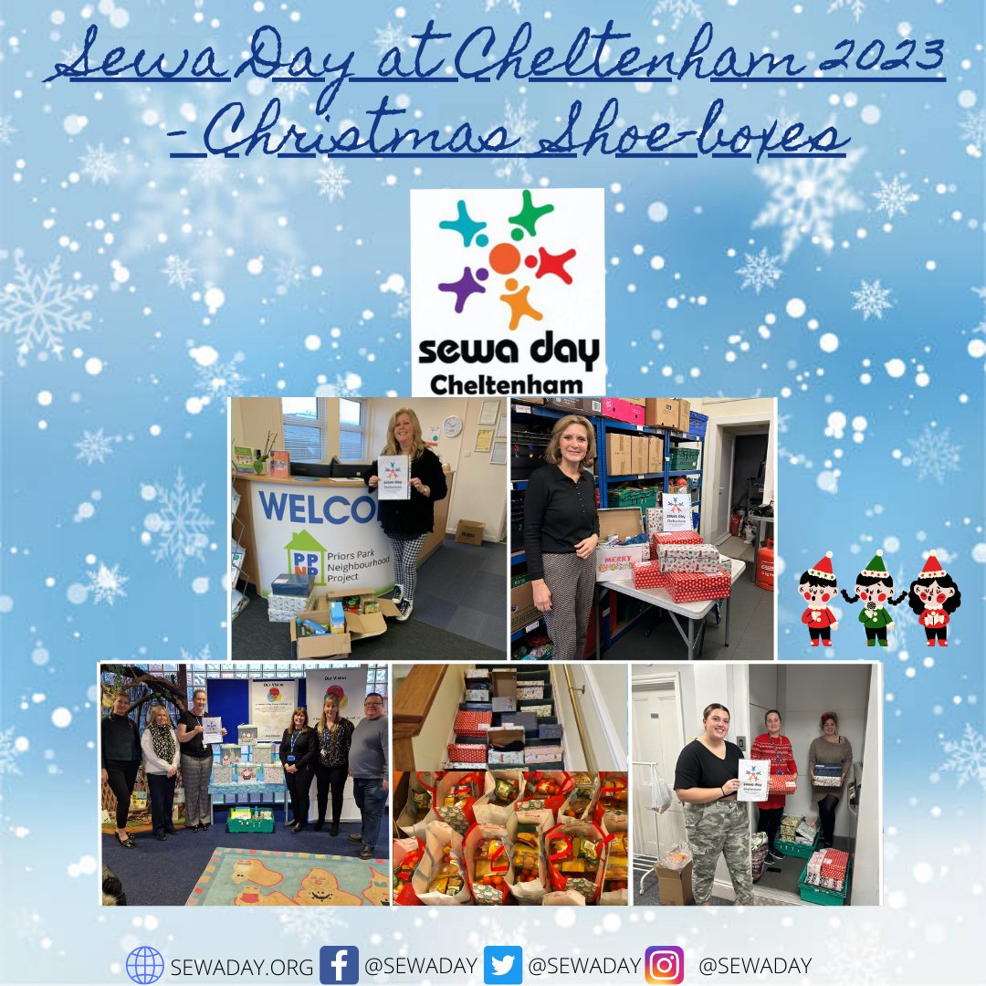 Such an amazing team effort during our Christmas🎄Shoe box appeal 2023!
@sewaday at Cheltenham volunteers have managed to deliver over 50 shoe boxes & 30+ food parcels
@PPNPTewkesbury 
#CheltenhamOpenDoor
@P3Charity 
@TheNelsonTrust 
Bettridge, Oakwood & Hesters Way schools
#Sewa