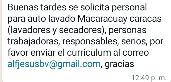 armindamedina9's tweet photo. De un simple aviso puede pasar a ser la oportunidad de trabajo. https://t.co/kjEJxnxRlW